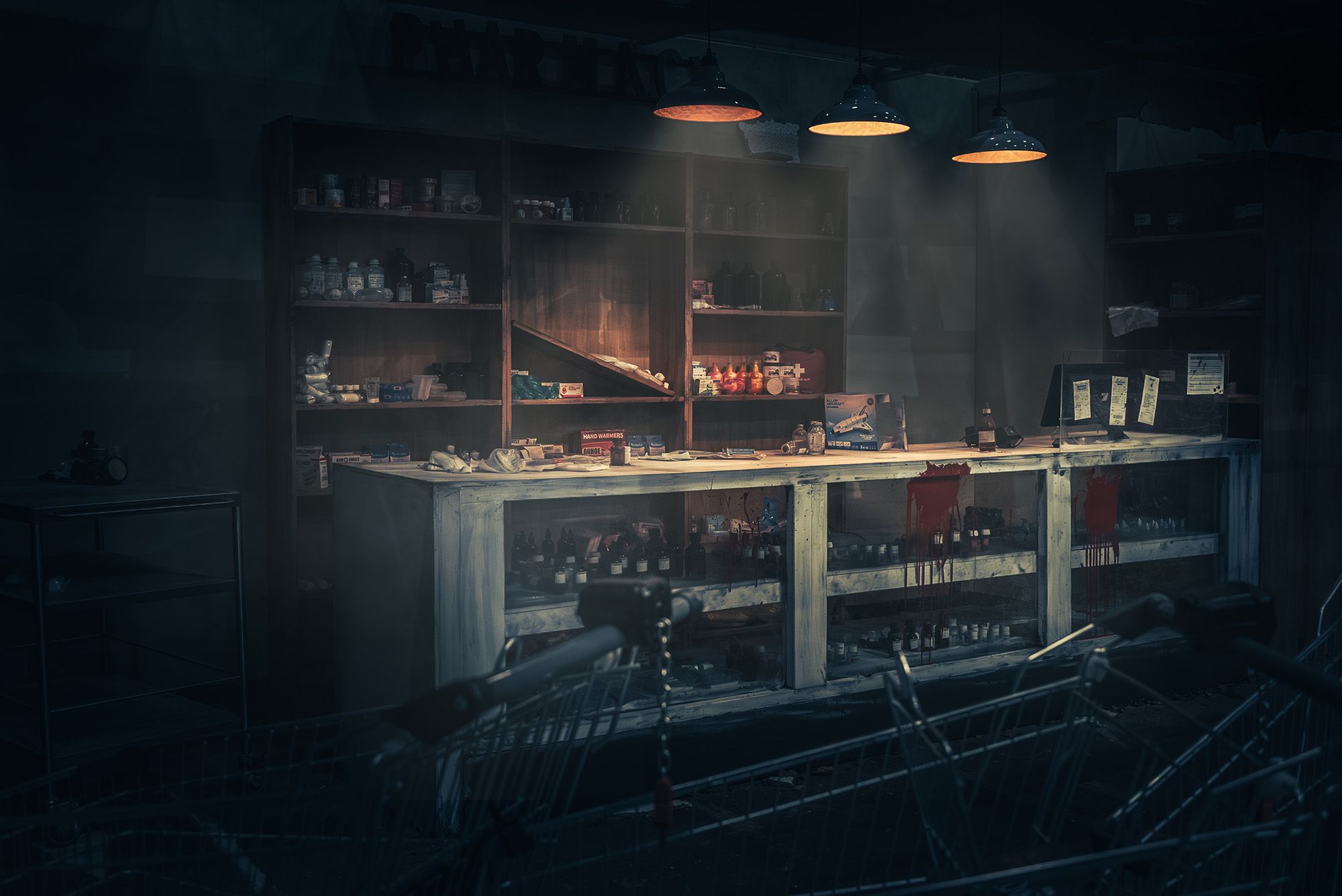 The pharmacy inside the Convenience Store has seen better days