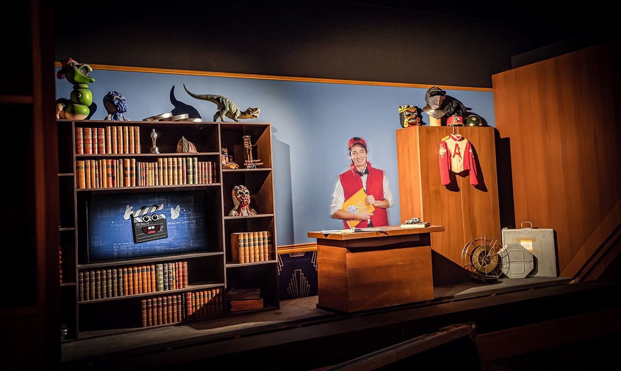 A physical set with the two characters