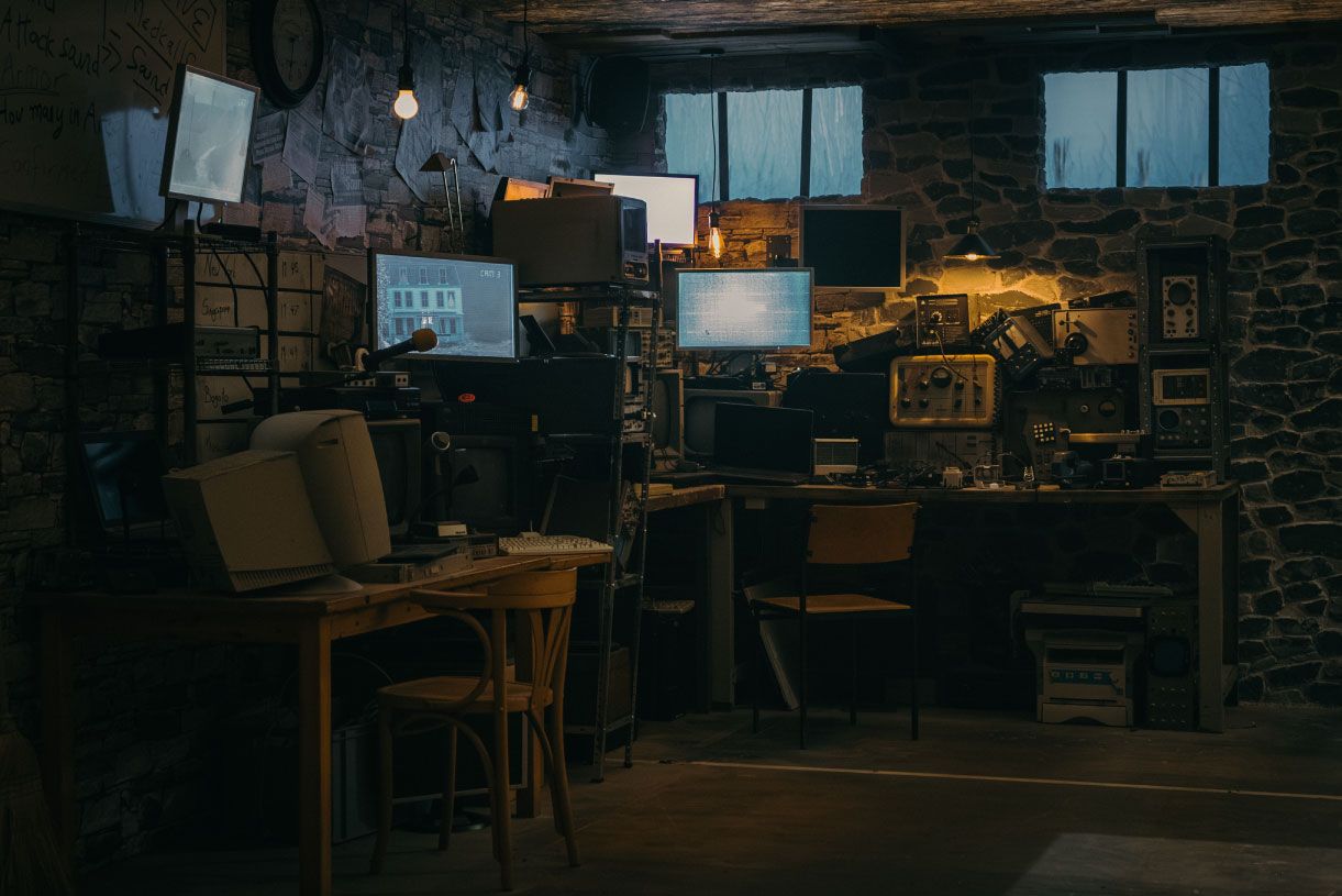 A Quiet Place themed environment