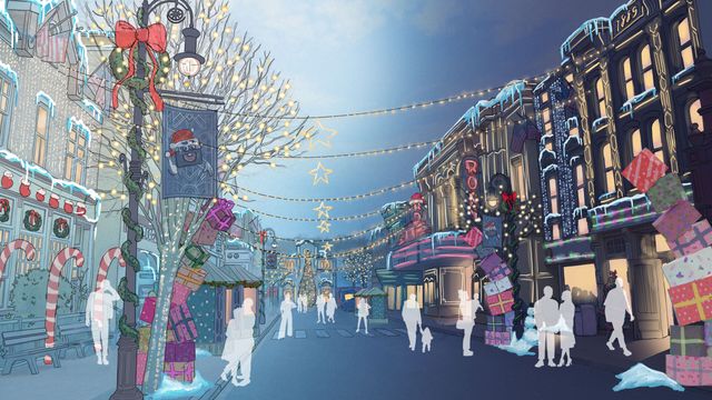 Hollywood Christmas concept art